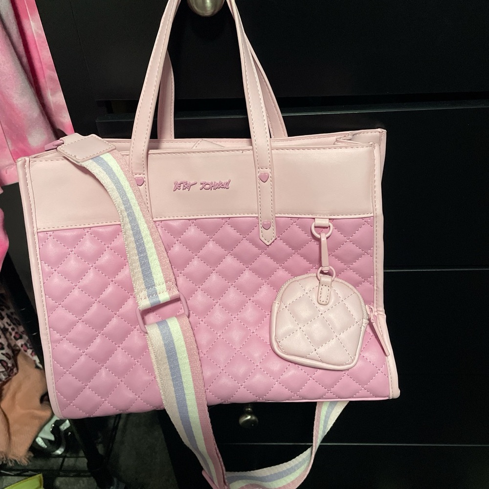 Betsey Johnson Xobecca  Pink Quilted Women's Bag